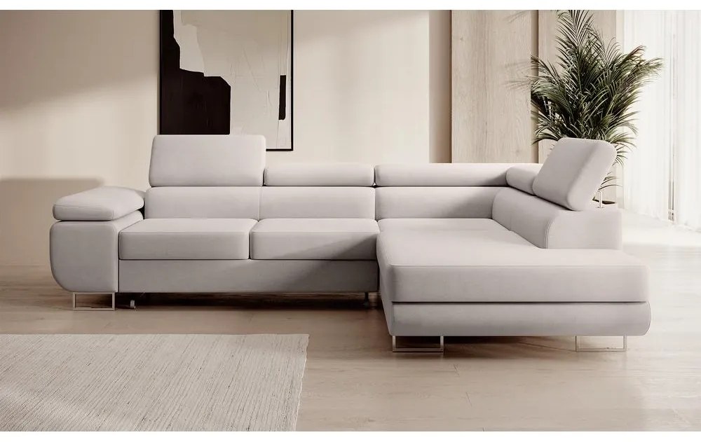 Sarokkanapé Stiletto (J) (fehér + ezüst). 1099717