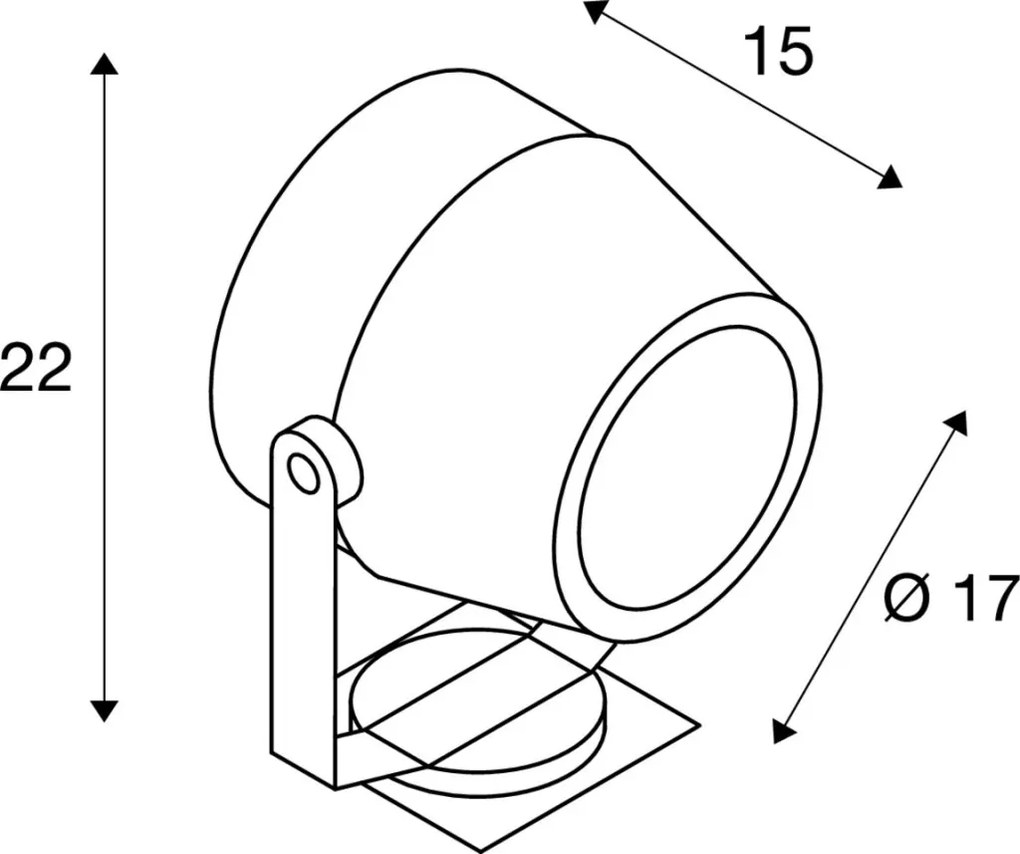 SLV 231072 FLAC BEAM Kültéri Növényvilágító Lámpa Szürke LED IP65