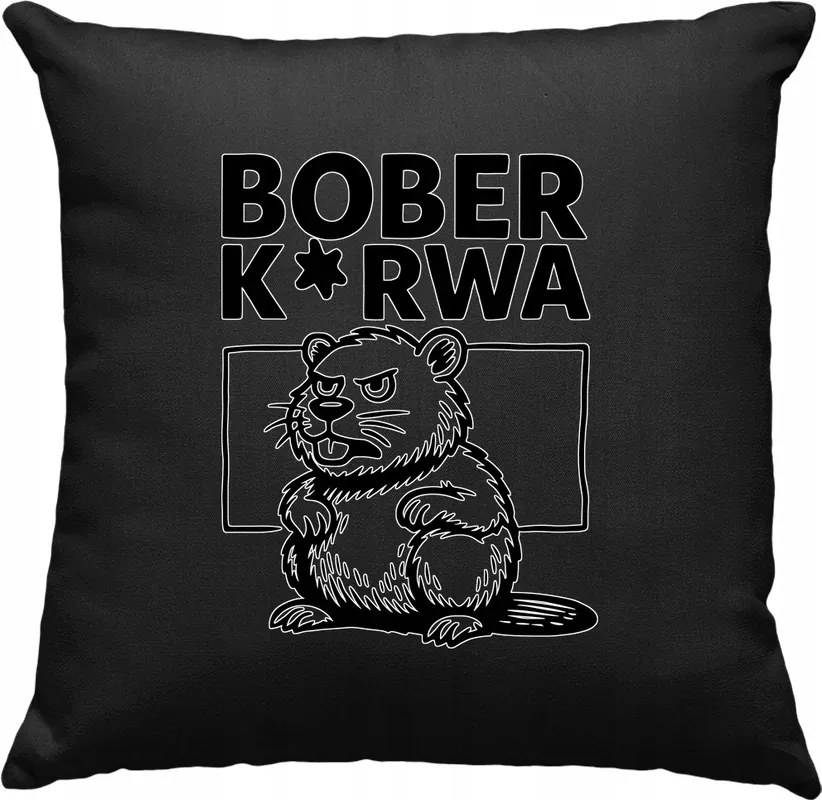 Bober Mem párna Lengyel Bs Fekete