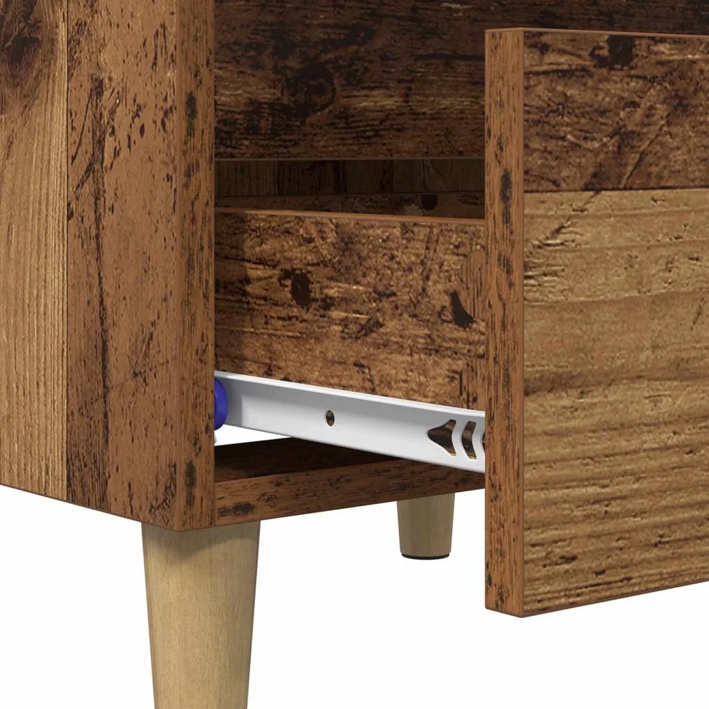 Ágy szekrények fiókkal 2 pcs Öreg fa 40 x 35 x 50 cm Faanyag