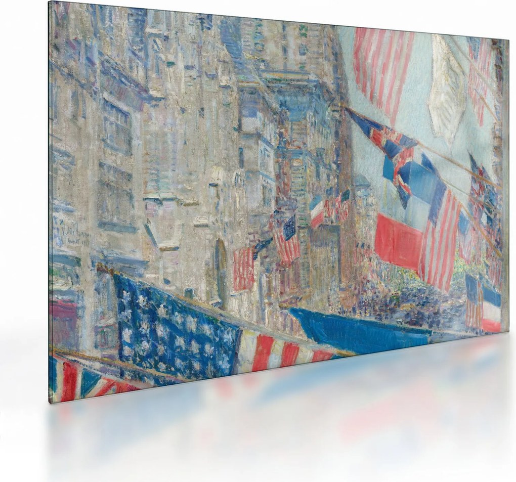 Üveg kép - Childe Hassam, Allies day, reprodukciók (70x50 cm)
