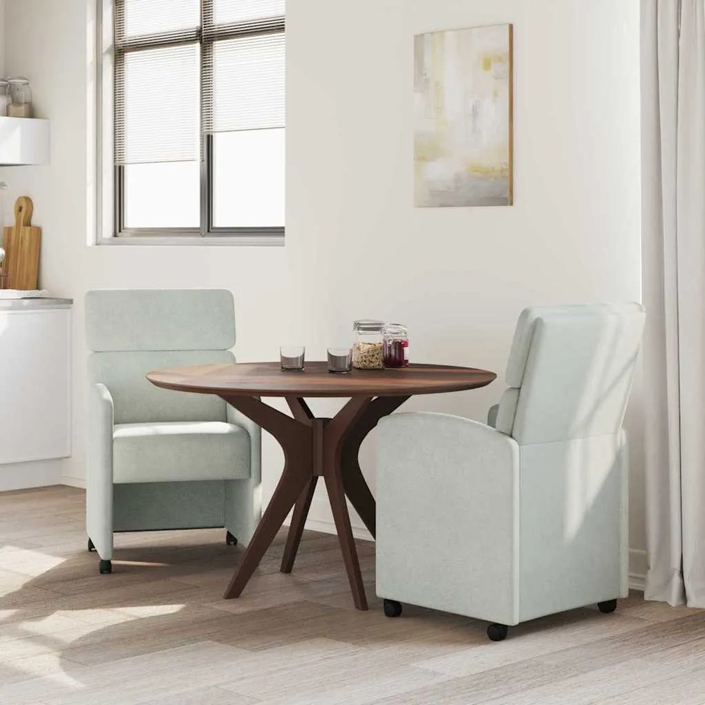 Kerekes Étkező Székek 2 pcs Világosszürke 58 x 65 x 98 cm