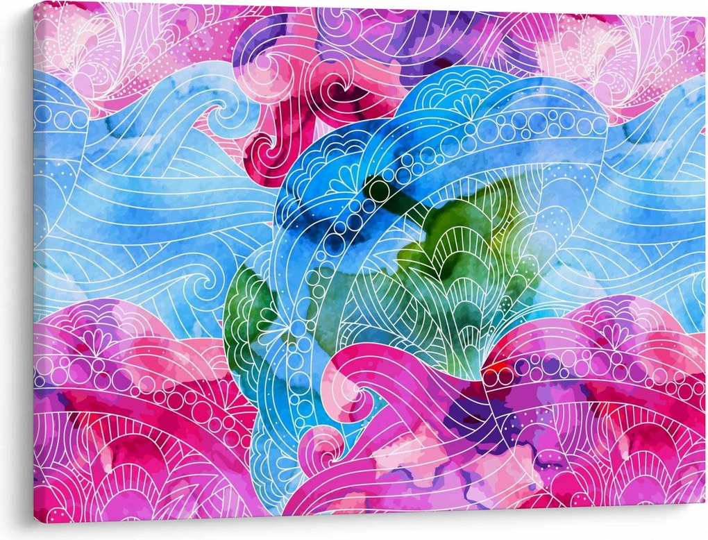 Kép - Színes hullámok (70x50 cm)