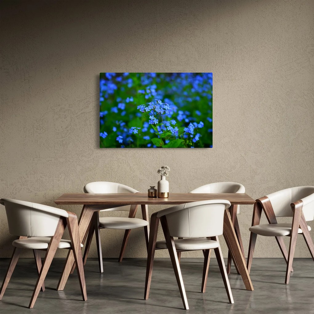 A kék virágok képe (90x60 cm)