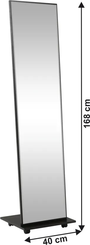 Tükör kerekeken, fekete, NEPTUN