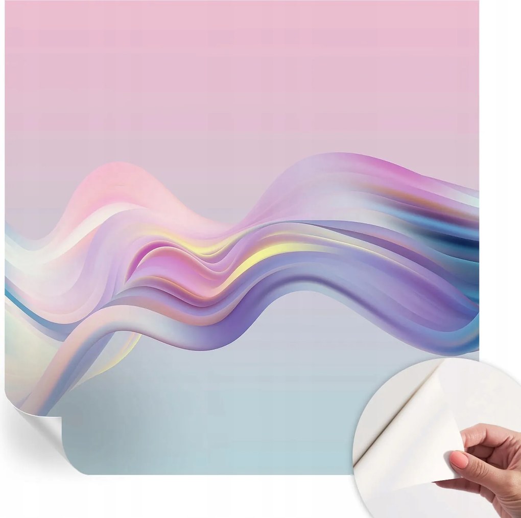 Design fali fotótapéta öntapadós Színes hullámok 250x250 cm