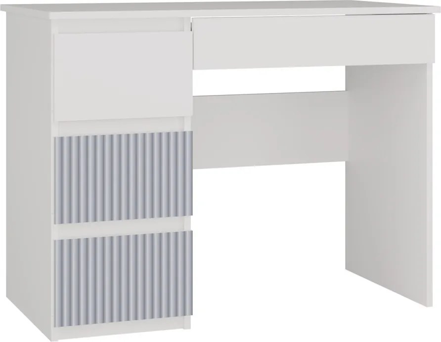 MIX Mijas ARTEO íróasztal bal oldali tárolókkal, 98x76x51 cm, fehér-kék