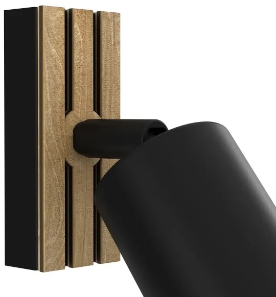 Fali spotlámpa TERRA 1xGU10/8W/230V fekete/tölgy