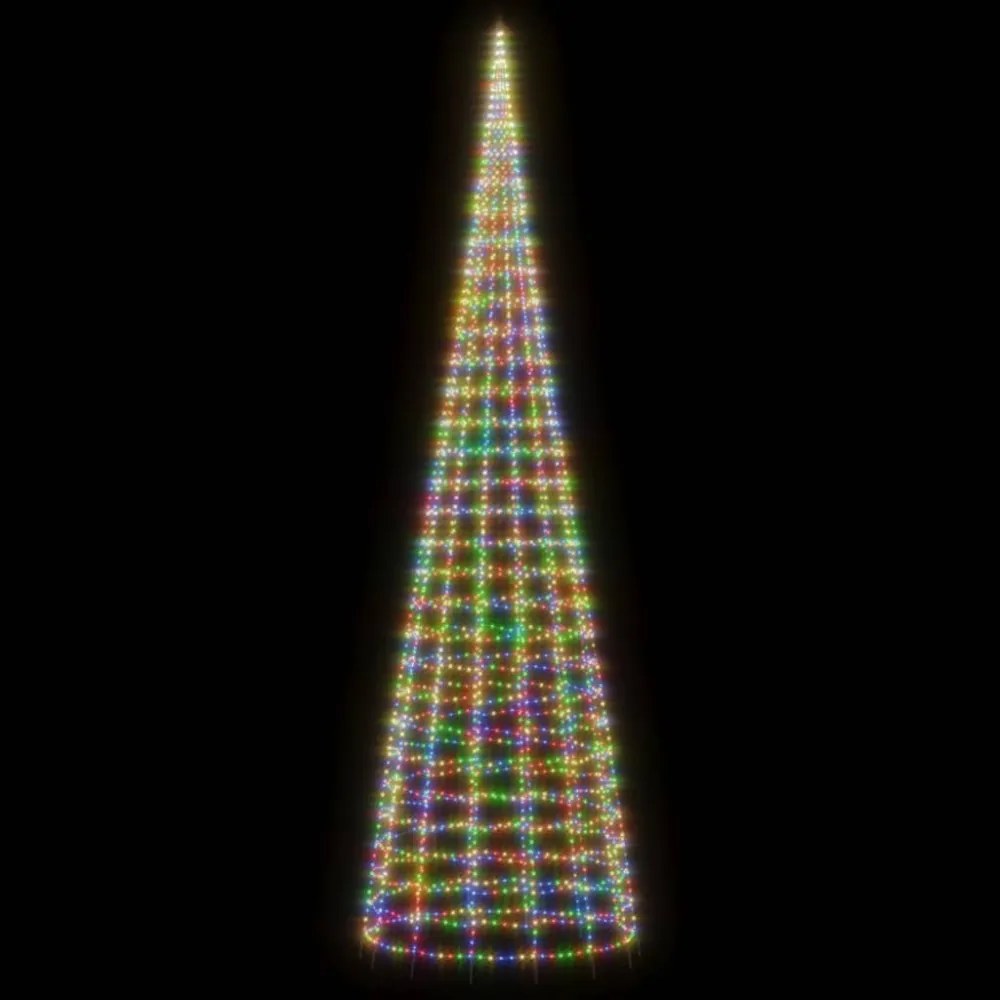 színes LED karácsonyfa zászlórúdra 3000 LED 800 cm