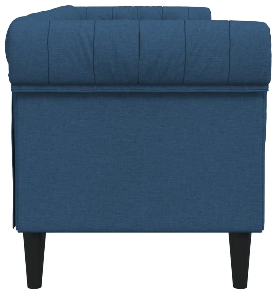 kék 3 személyes szövet Chesterfield kanapé