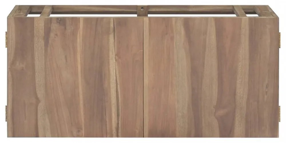 tömör tíkfa falra szerelhető fürdőszobaszekrény 90 x 39 x 40 cm