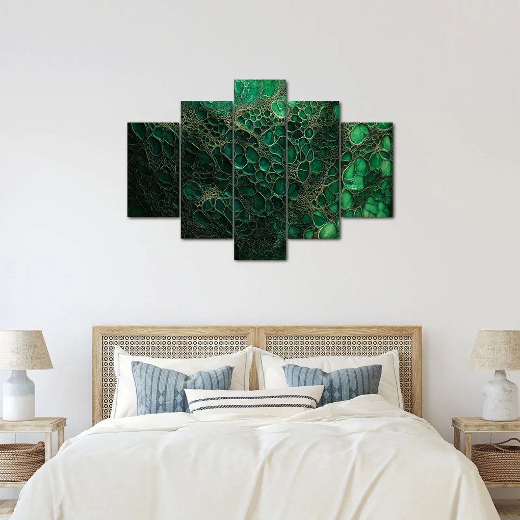 Kép - Zöld mikroszkópos kép (150x105 cm)