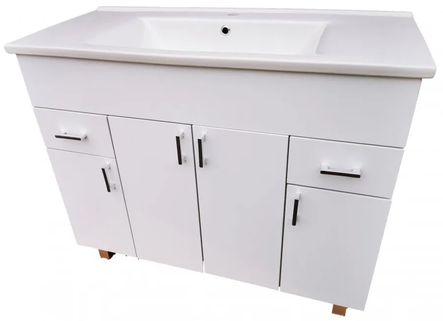 Viva STYLE Ekonomik PLUS 100 lábon álló fürdőszobabútor Sanovit Atria 9100 mosdóval - 100 x 45,5 cm
