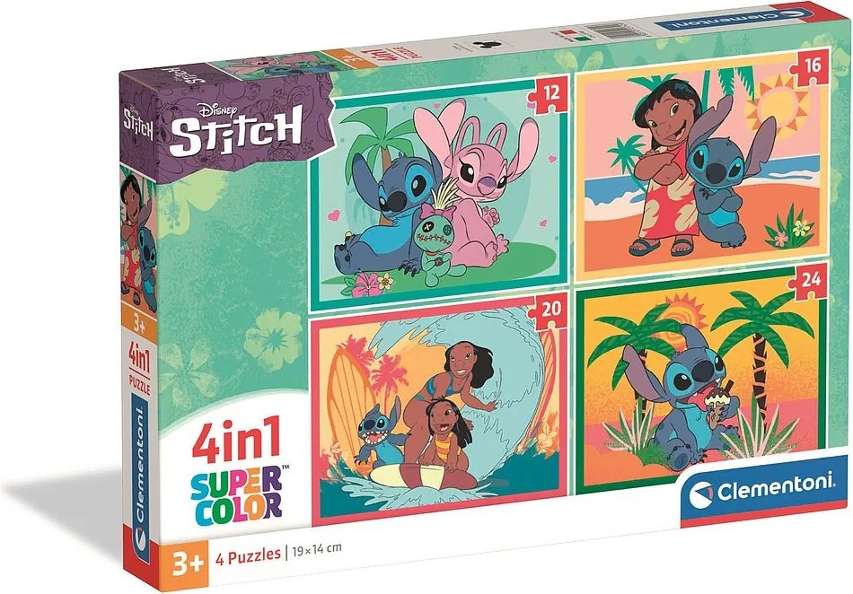 Disney Lilo és Stitch, A csillagkutya Ohana Moments 4 az 1-ben puzzle Clementoni
