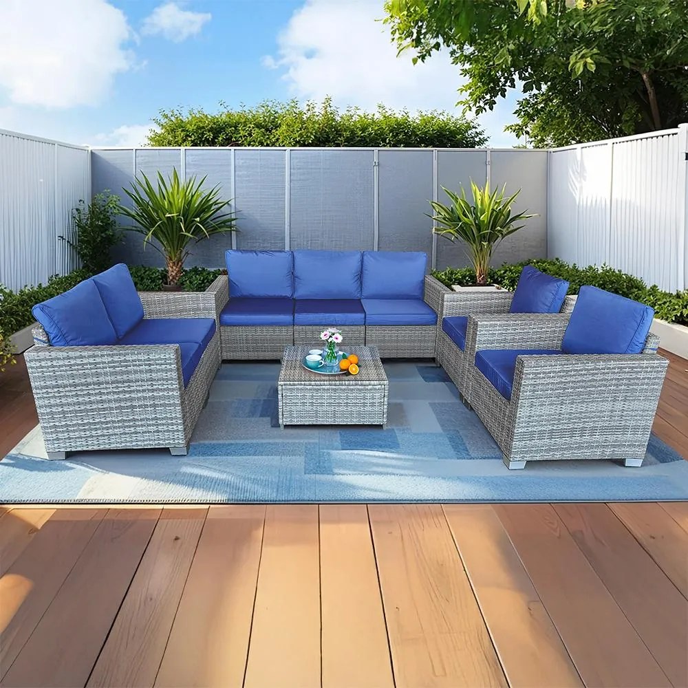 Avenberg DORADA Nagy kerti ülőgarnitúra - szürke/bézs