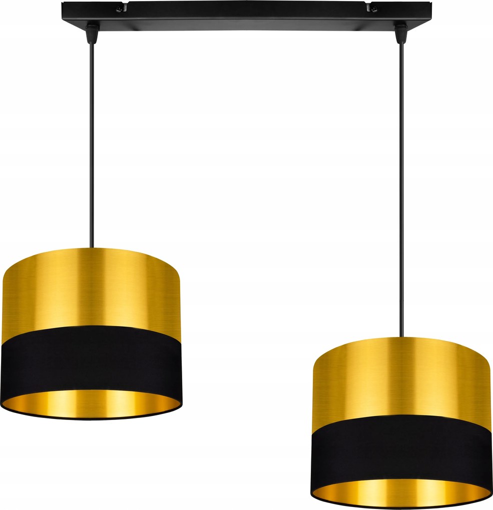 Mennyezeti Lámpa Lógó Csillár Lámpabúra Arany Fekete Díszléc Nappali Szoba