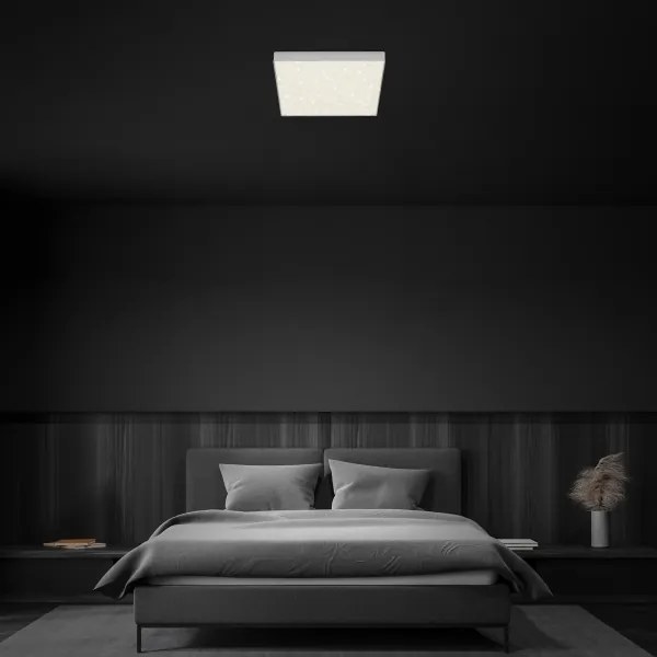 Briloner 7078-414 - LED Mennyezeti lámpa STAR SKY LED/21W/230V 28x28 cm ezüst