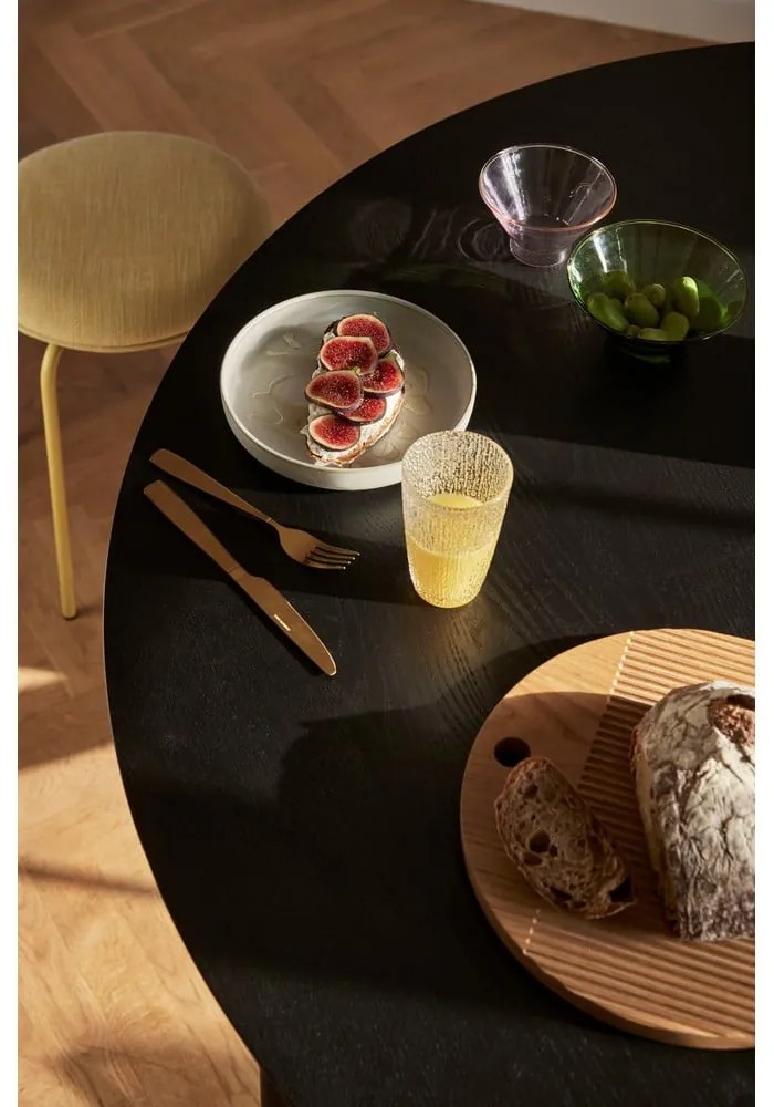 Fekete kerek étkezőasztal ø 140 cm Fjord – Hübsch