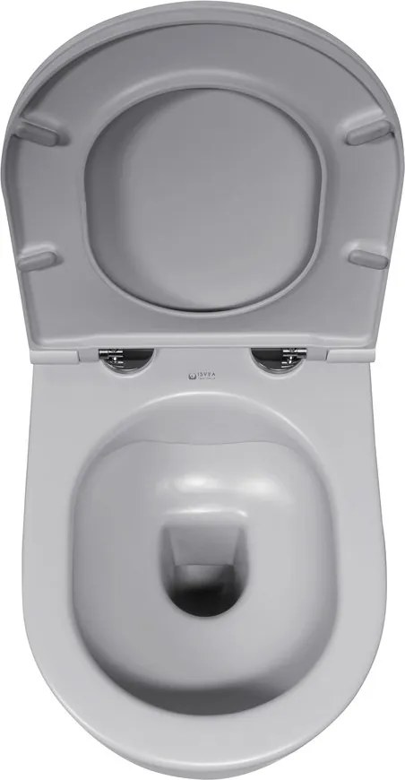 Isvea Isvea, INFINITY függő WC csésze, Perem nélküli, 36,5x53cm, kőszürke, 10NF02004-2V