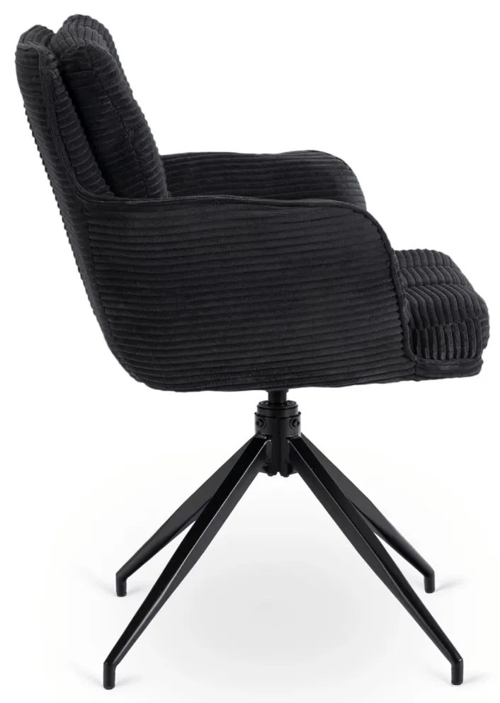 Forgó Étkező/Tárgyaló Fotel Fekete Színben.