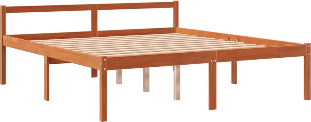 Viaszbarna tömör fenyőfa időseknek való ágy 150 x 200 cm