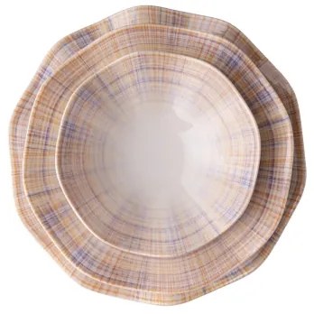 24 részes narancssárga porcelán étkészlet