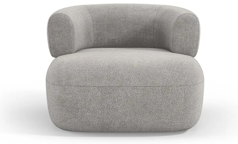 Világosszürke buklé fotel Jenny – Micadoni Home