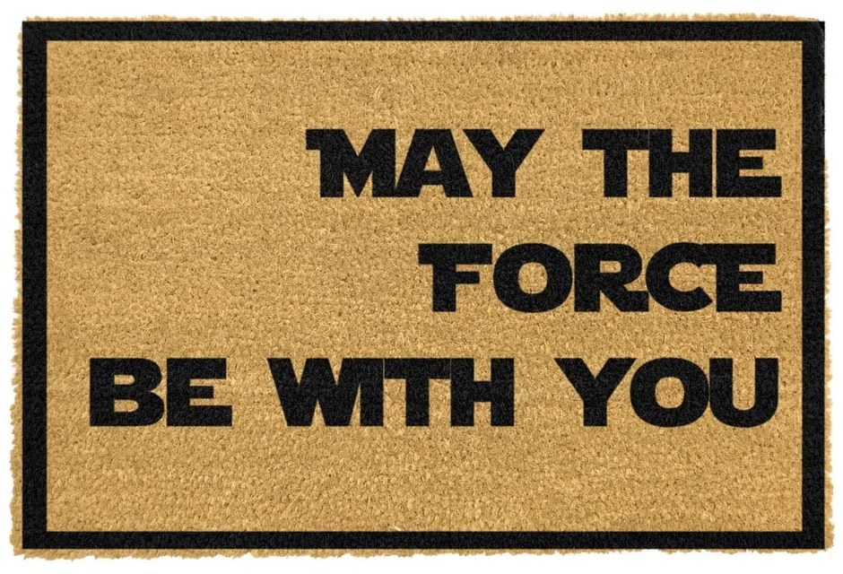 May The Force Be With You természetes kókuszrost lábtörlő, 40 x 60 cm - Artsy Doormats