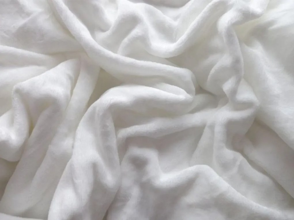 Mikroplüss ágyneműgarnitúra PURRSLEEP bézs + mikroplüss lepedő SOFT 180x200 cm fehér, franciaágy