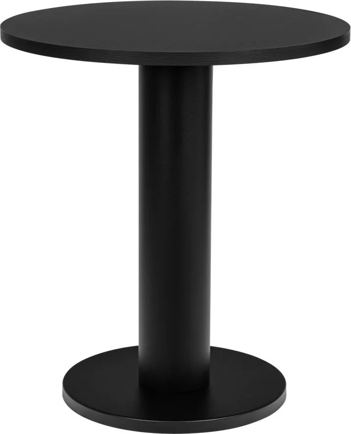 Kerek étkezőasztal tölgyfa dekoros asztallappal ø 65 cm Sool – noo.ma