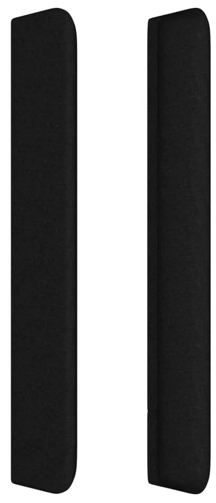 fekete szövet fejtámla szárnyakkal 93x16x118/128 cm