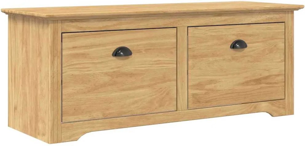vidaXL Előszoba pad fiókkal BODO Méz barna 118 x 40 x 50 cm Faanyag