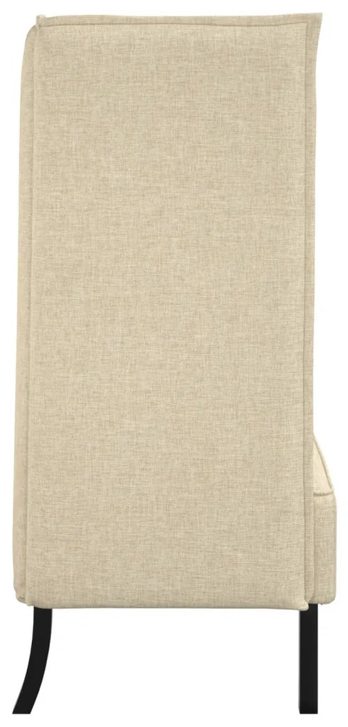 Magas Háttámlás Kanapé Krém 109x56x121 cm Textil