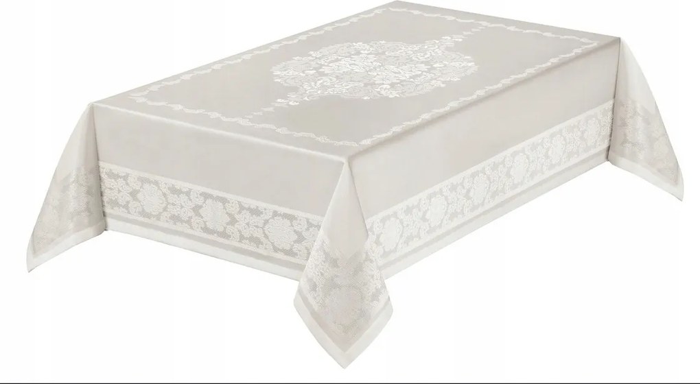 Abrosz, folttaszító, teflon bevonatos, elegáns, 140x300 cm, Atena, krémszínű