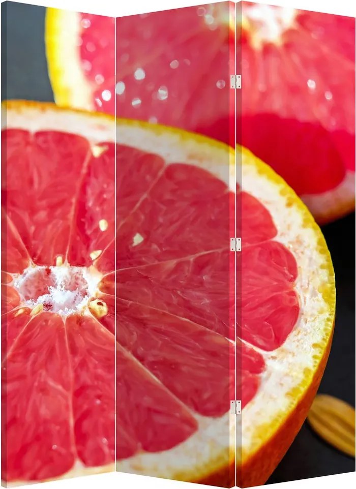 Paraván - Szeletelt grapefruit (126x170 cm)