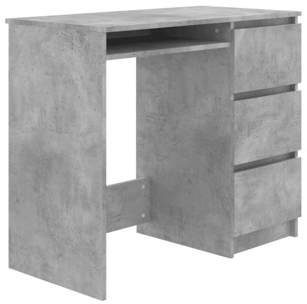 betonszürke szerelt fa íróasztal 90 x 45 x 76 cm