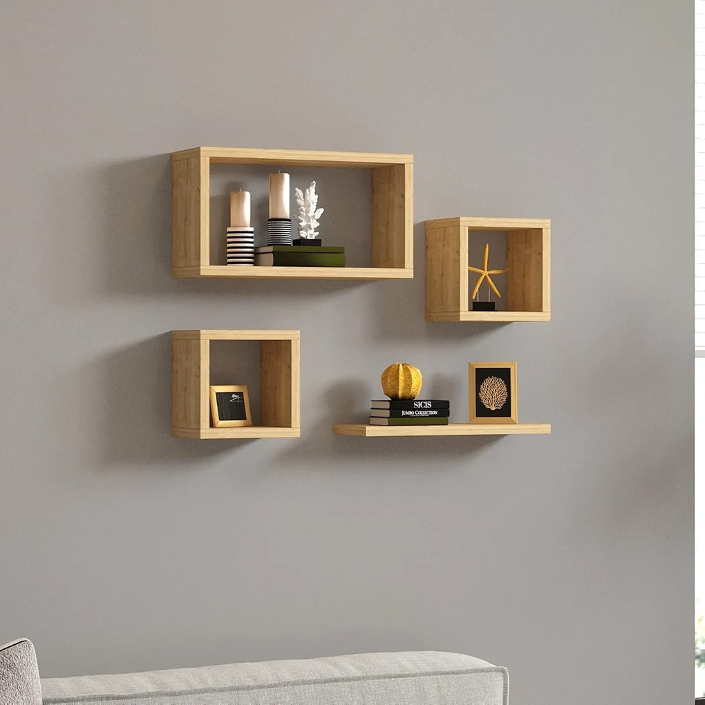 Babi Sapphire Oak polc, 4 db