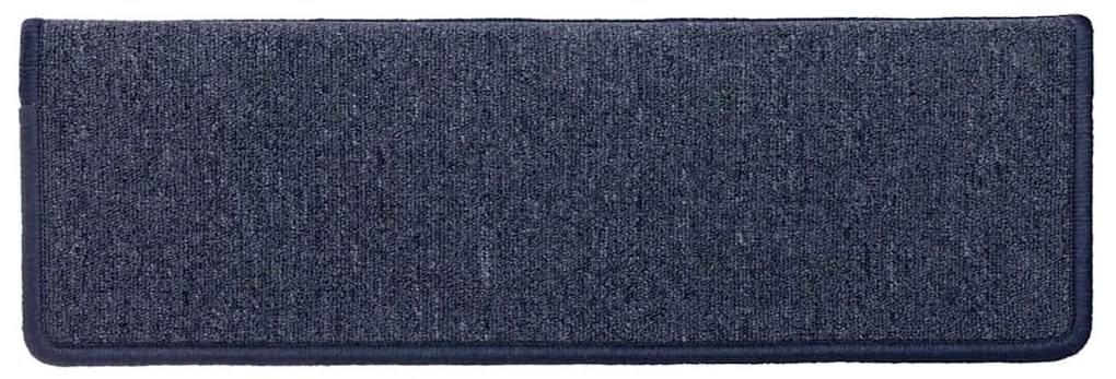 30 db sötétszürke és kék lépcsőszőnyeg, téglalap alakú széllel, 65 x 21 x 4 cm