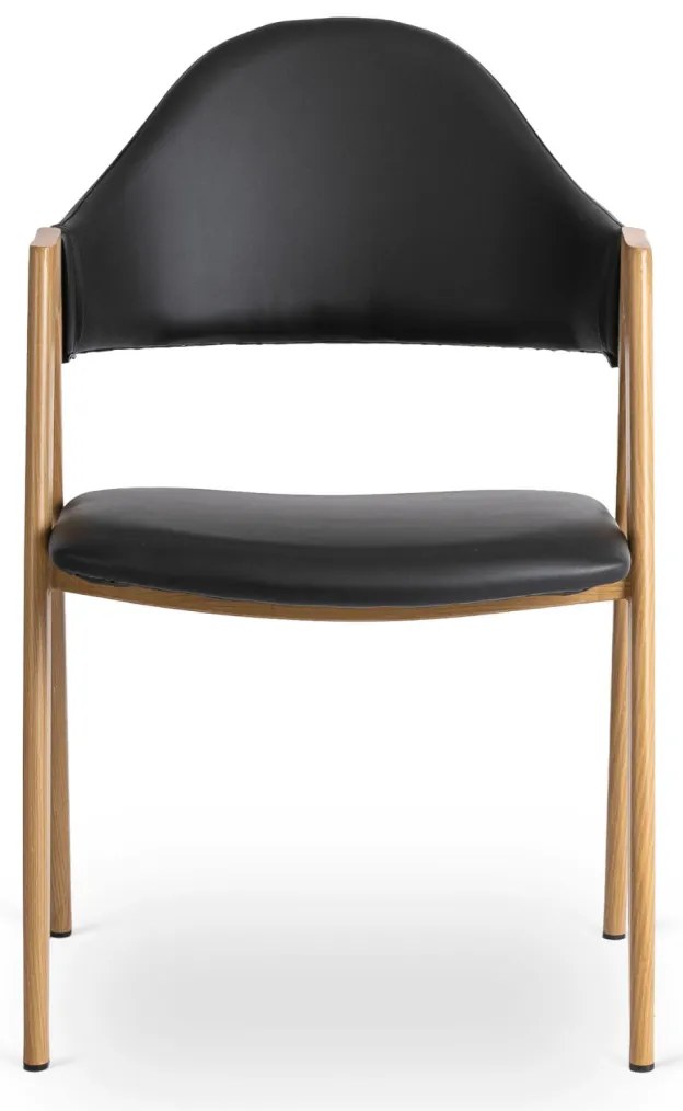 Fekete Eco-bőr Étkezőszék WILLY