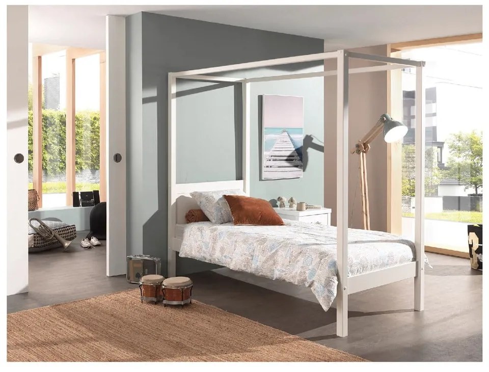 Fehér gyerekágy 90x200 cm PINO CANOPY – Vipack