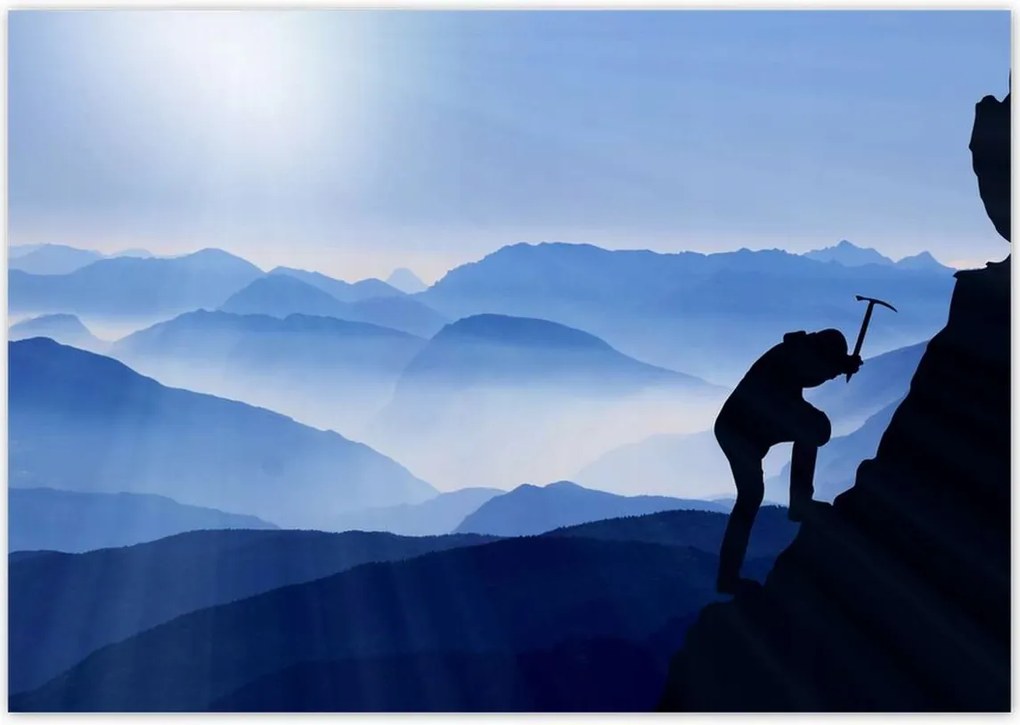 Poszterek 100x70 Magashegyi hegymászás