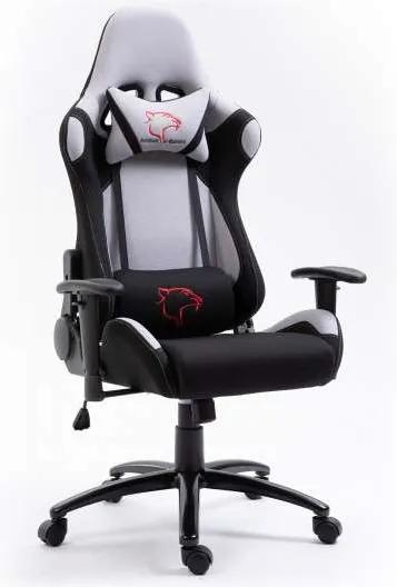 Dark Gamer szék nyak- és derékpárnával - szürke-fekete