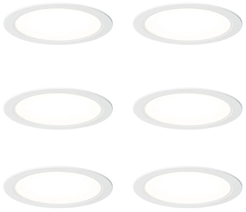 6 db beépíthető LED spotlámpa fehér 17 cm állítható Kelvinnel - Stephanie