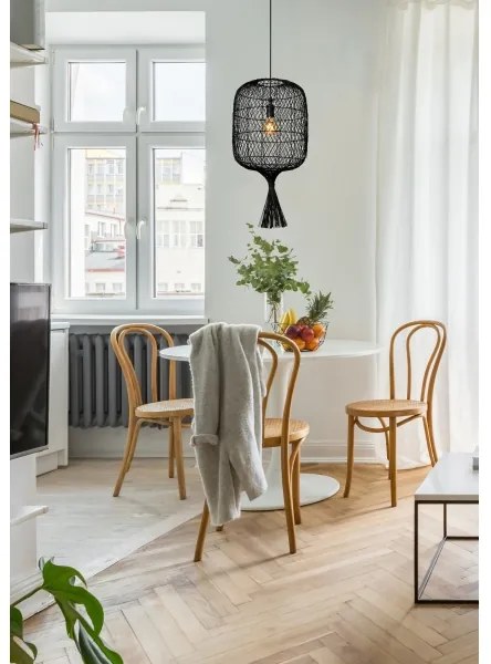 Lucide 03436/40/30 - Csillár zsinóron GARVE 1xE27/40W/230V fekete