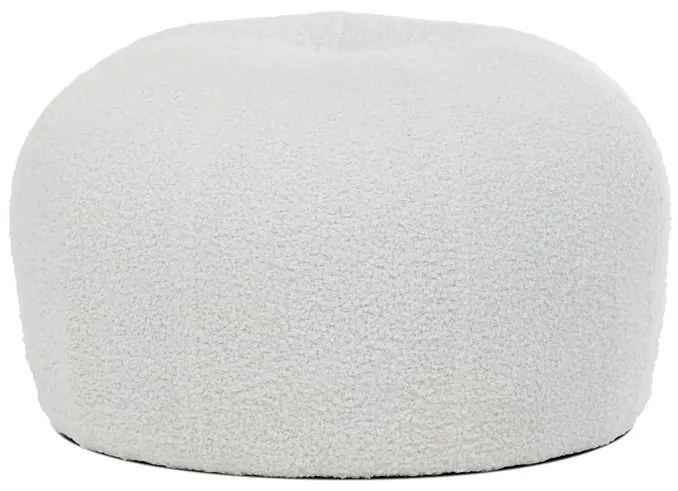 Fehér Színű Puff Különleges Bouclé SzövetbőlAK-307