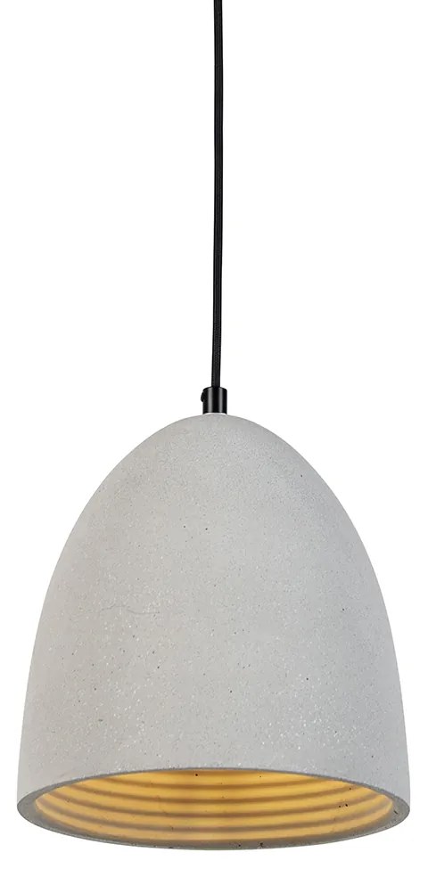 Modern fekete függőlámpa szürke betonnal - Eton