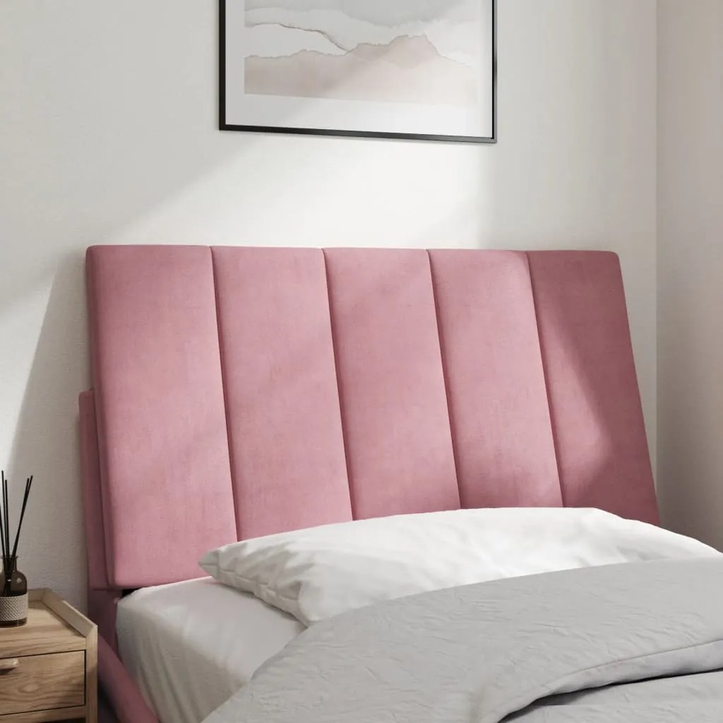 rózsaszín bársony fejtámla párna 80 cm