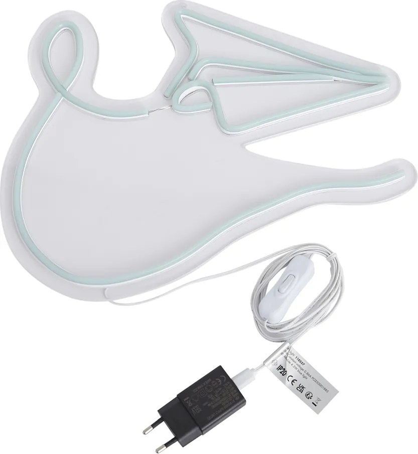 Neon fali lámpa kék LED-del - Paperplane