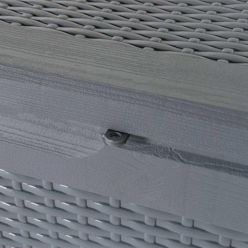 vidaXL szürke PP rattan kerti tárolóláda 180 L