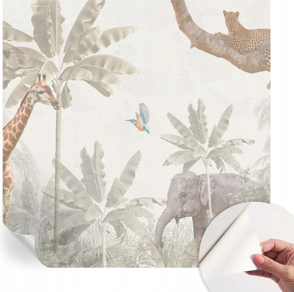 Mosható öntapadós fotótapéta étkezőbe Trópusi oázis 250x250 cm